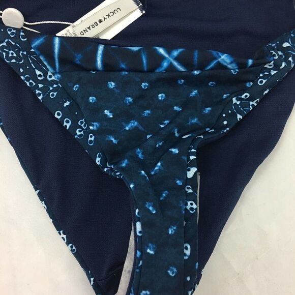Lucky Brand Reversible Side Tie Bikini Bottom Size Medium - Picture 3 of 8